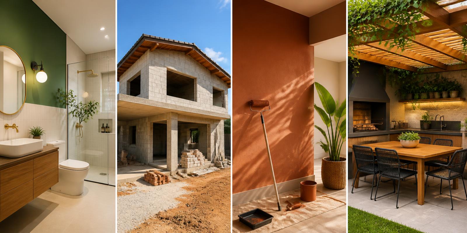 Projetos de cozinha, banheiro, jardim e sala